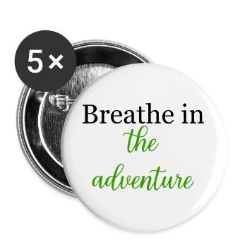 Discover the Adventure Thrill Seeker Call - Buttons large 2.2''/56 mm (5-pack) - white - Front