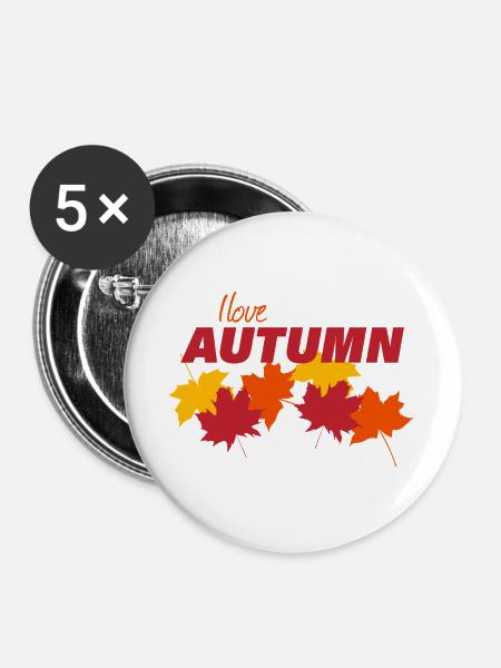 AUTUMN - Buttons groß 56 mm (5er Pack) - Weiß