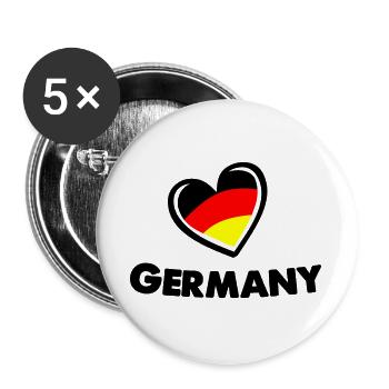 deutschland_herz_germany - Buttons large 2.2''/56 mm (5-pack) - white - Front