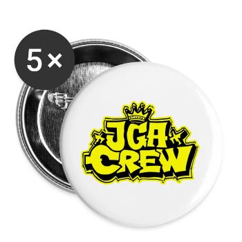 Junggesellenabschied Jga Crew - Buttons groß 56 mm (5er Pack) - Weiß - Vorne