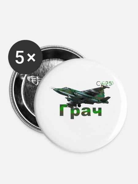 Su-25 - Buttons groß 56 mm (5er Pack) - Weiß