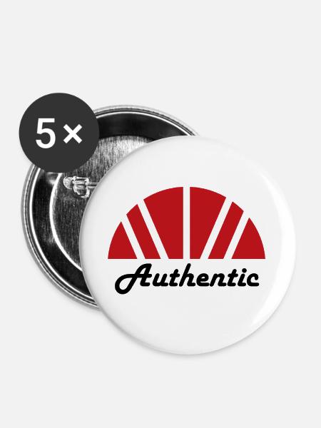 Authentic Abstract Red Ray Dawn - Buttons large 2.2''/56 mm (5-pack) - white