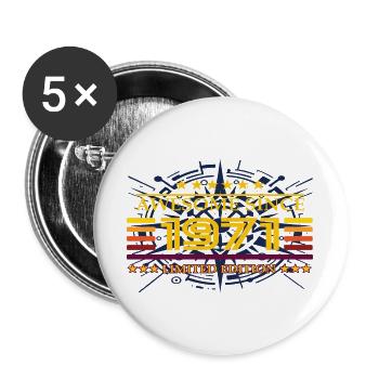 Awesome since 1971 Limited Edition - Buttons groß 56 mm (5er Pack) - Weiß - Vorne