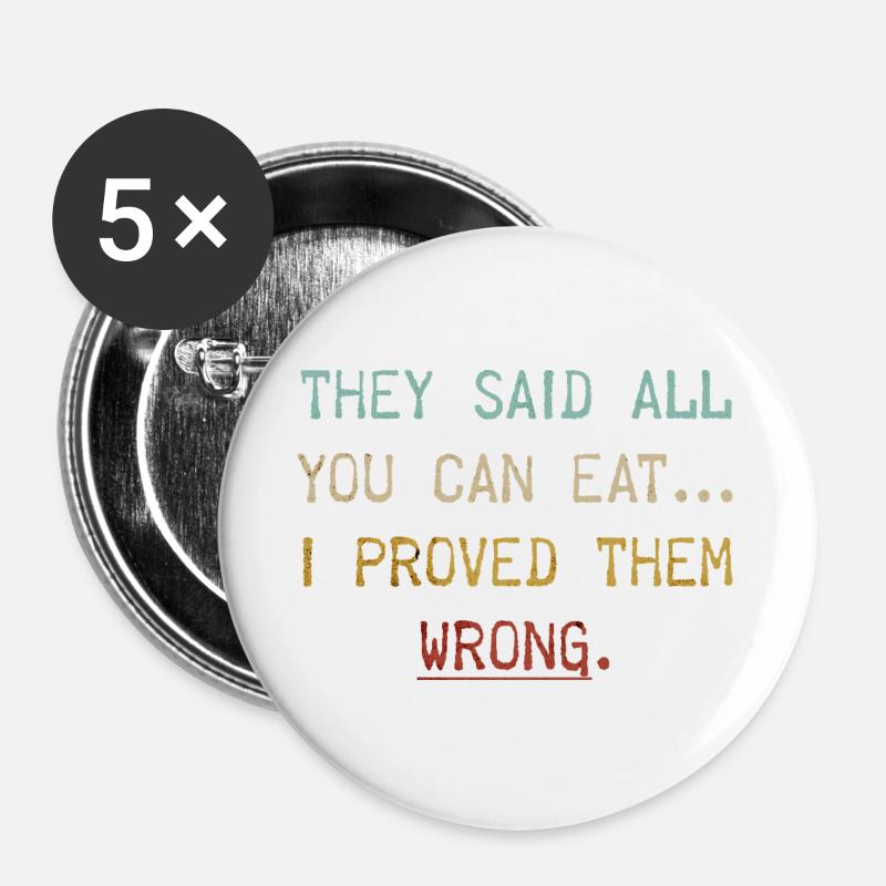 Essen Saying - Buttons large 2.2''/56 mm (5-pack) - white
