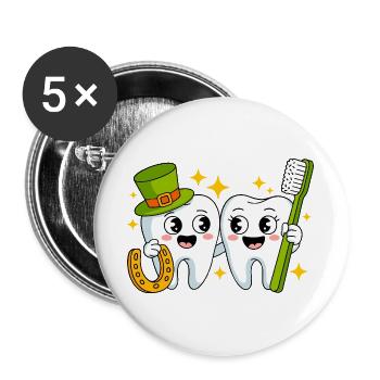 Funny Dentist St Patricks Art - Buttons large 2.2''/56 mm (5-pack) - white - Front