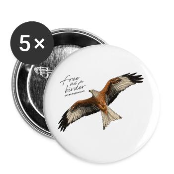 Milan royal en vol - Lot de 5 grands badges (56 mm) - blanc - Devant