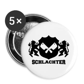 schlachter_wappen - Buttons large 2.2''/56 mm (5-pack) - white - Front