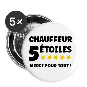 Thank you driver - Buttons large 2.2''/56 mm (5-pack) - white - Front