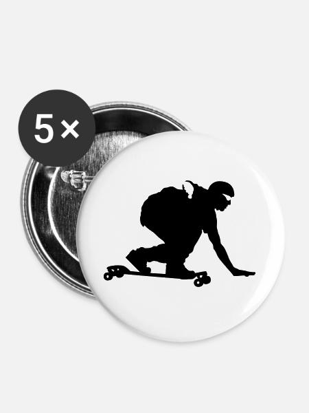Longboard - Buttons groß 56 mm (5er Pack) - Weiß