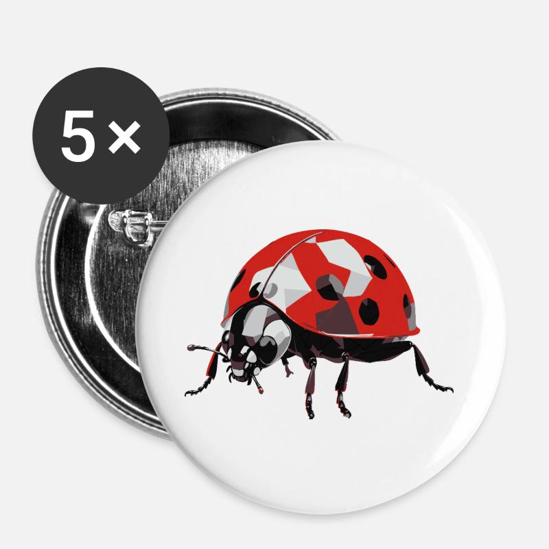 Ladybug3 - Buttons large 2.2''/56 mm (5-pack) - white