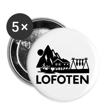 lofoten silhouette - Buttons groß 56 mm (5er Pack) - Weiß - Vorne