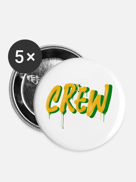 Crew - Buttons groß 56 mm (5er Pack) - Weiß