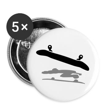 Skateboard - Buttons groß 56 mm (5er Pack) - Weiß - Vorne