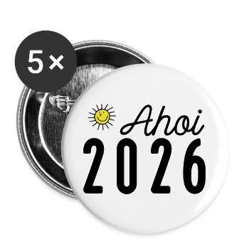 2026 - Buttons large 2.2''/56 mm (5-pack) - white - Front