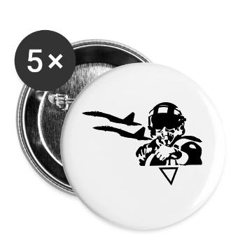 Pilot - Buttons groß 56 mm (5er Pack) - Weiß - Vorne