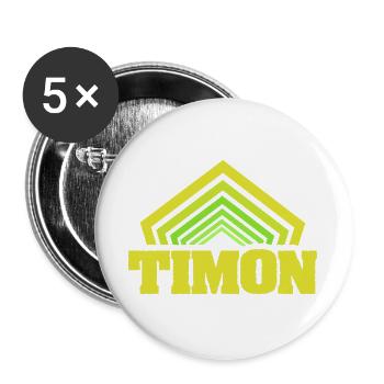 Timon - Buttons groß 56 mm (5er Pack) - Weiß - Vorne