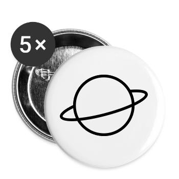 Planet - Buttons large 2.2''/56 mm (5-pack) - white - Front