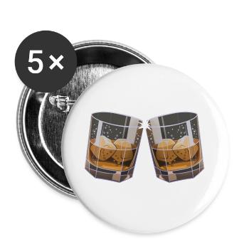 Sounding whisky glasses - Buttons large 2.2''/56 mm (5-pack) - white - Front