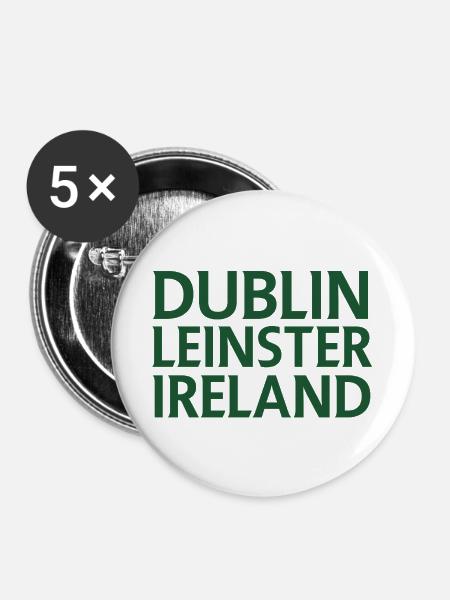 Dublin – Irland Textdesign - Buttons groß 56 mm (5er Pack) - Weiß