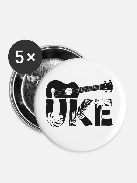 Hawaiian Ukulele Uke Uke - Buttons groß 56 mm (5er Pack) - Weiß