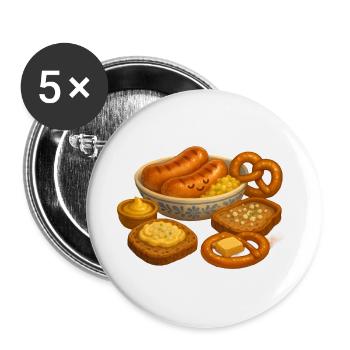 Sausage plate - Buttons large 2.2''/56 mm (5-pack) - white - Front