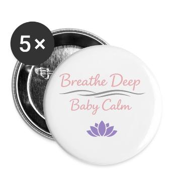 Prenatal Yoga Expectant Mother - Buttons large 2.2''/56 mm (5-pack) - white - Front