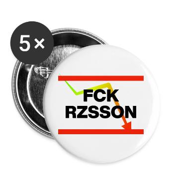FCK RZZSSN! FUCK REZEESSION FOR ALL GERMANY - Buttons large 2.2''/56 mm (5-pack) - white - Front