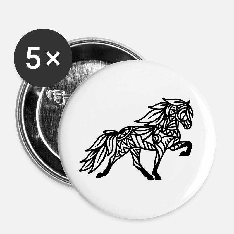 Mandala Tölter - Buttons large 2.2''/56 mm (5-pack) - white
