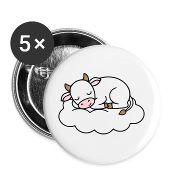 Sleeping Cow Cloud Dream Baby - Buttons large 2.2''/56 mm (5-pack) - white - Front