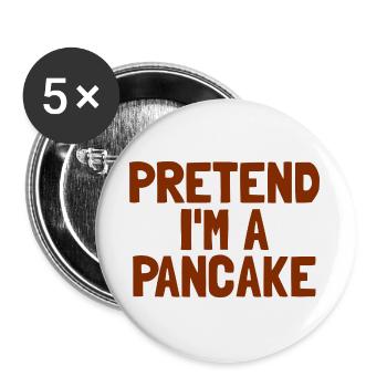 Imagine I'm a pancake breakfast Ha - Buttons large 2.2''/56 mm (5-pack) - white - Front