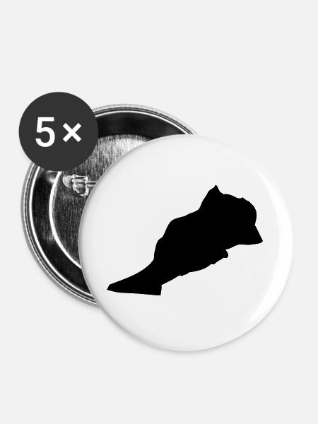 Marokko Morocco - Buttons groß 56 mm (5er Pack) - Weiß
