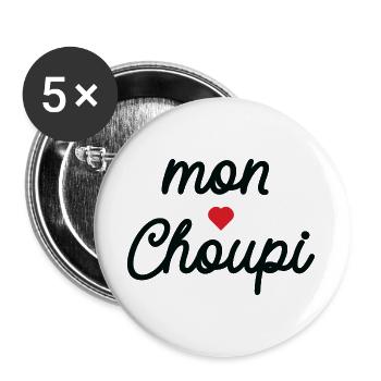 My Sweetheart - Buttons large 2.2''/56 mm (5-pack) - white - Front