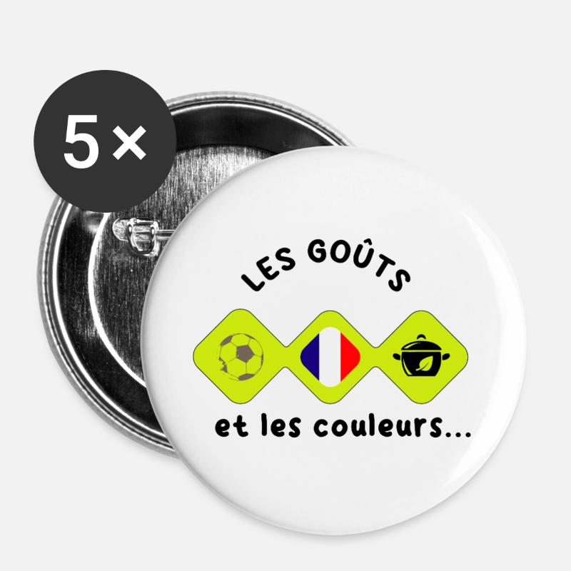 Les_gouts_et_les_couleurs... - Buttons groß 56 mm (5er Pack) - Weiß
