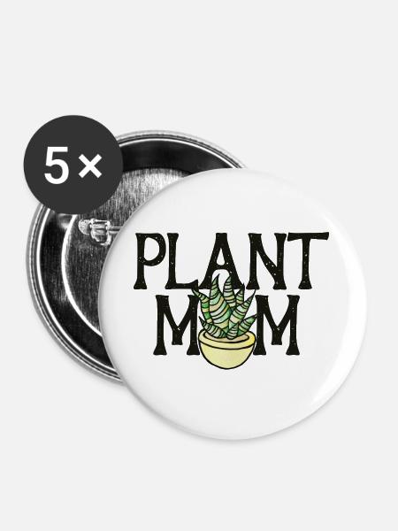 Plant Mom Bloom Pot - Buttons groß 56 mm (5er Pack) - Weiß