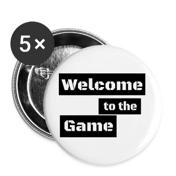WELCOME TO THE GAME - Buttons large 2.2''/56 mm (5-pack) - white - Front