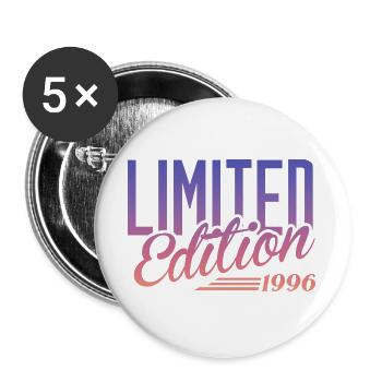 Millésime 1996 - Lot de 5 grands badges (56 mm) - blanc - Devant