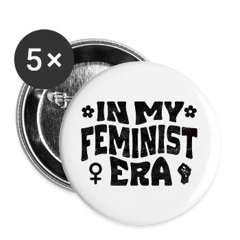 À mon époque féministe - Lot de 5 grands badges (56 mm) - blanc - Devant