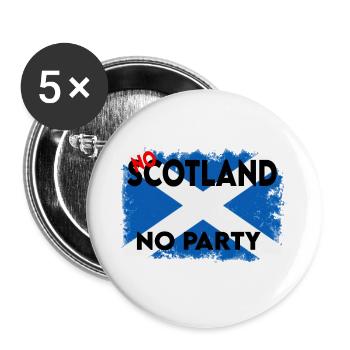 Bold Saltire Flag Typography - Buttons large 2.2''/56 mm (5-pack) - white - Front