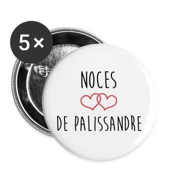 Rosewood Wedding 65 Years Union - Buttons large 2.2''/56 mm (5-pack) - white - Front