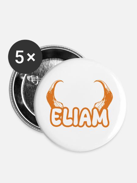 Teufel Eliam - Buttons groß 56 mm (5er Pack) - Weiß