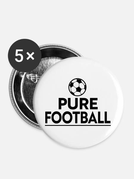 Reiner Fußball - Buttons groß 56 mm (5er Pack) - Weiß