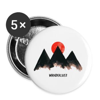 Urban Mountain - Nature Vibes by Free Art - Buttons large 2.2''/56 mm (5-pack) - white - Front