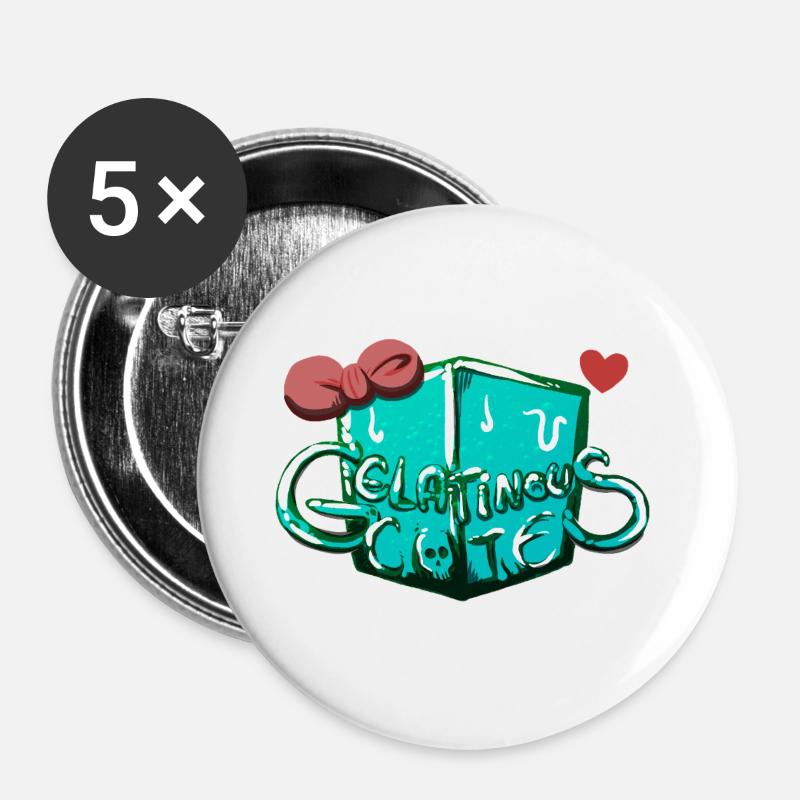 Gelatinous Cube - Buttons groß 56 mm (5er Pack) - Weiß