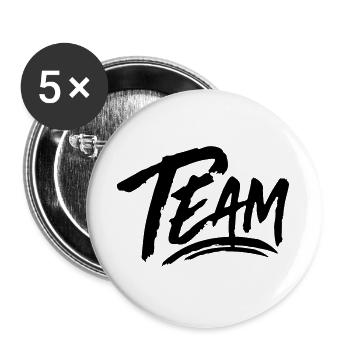Équipe - Lot de 5 grands badges (56 mm) - blanc - Devant