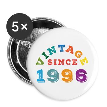 Millésime 1996 - Lot de 5 grands badges (56 mm) - blanc - Devant
