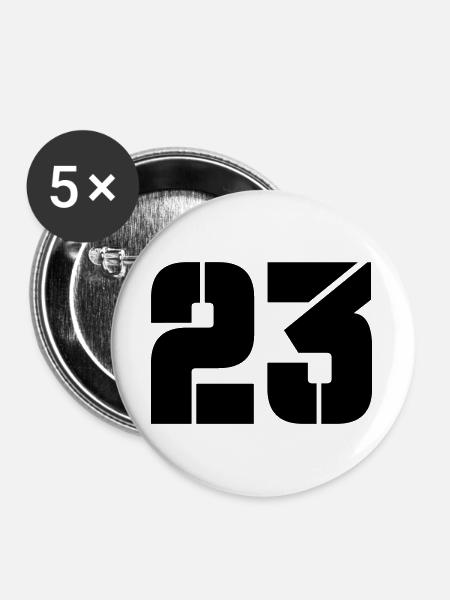 23 - Buttons groß 56 mm (5er Pack) - Weiß