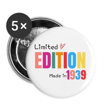 Limited edition Made in 1939 - Buttons large 2.2''/56 mm (5-pack) - white - Front