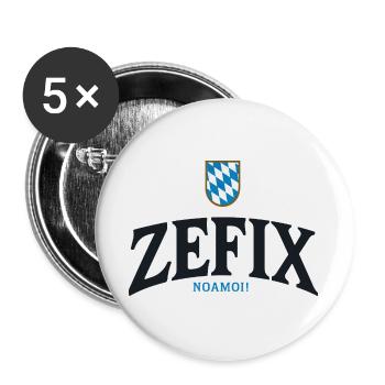 ZEFIX Bavarian Crest - Buttons groß 56 mm (5er Pack) - Weiß - Vorne