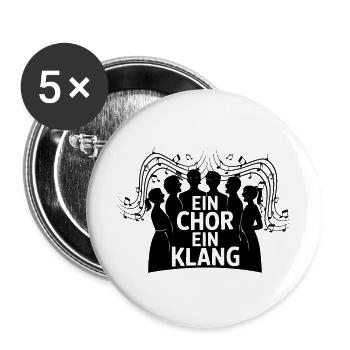 Ein Chor ein Klang Chorsänger Gesang Singen - Buttons groß 56 mm (5er Pack) - Weiß - Vorne