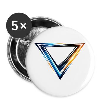 Leotard Design Triangle Sporty Modern Style - Buttons large 2.2''/56 mm (5-pack) - white - Front